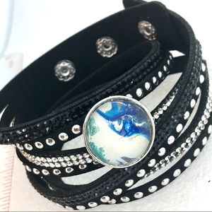 Soft wrap snap bracelet Handmade 20mm snap SB20